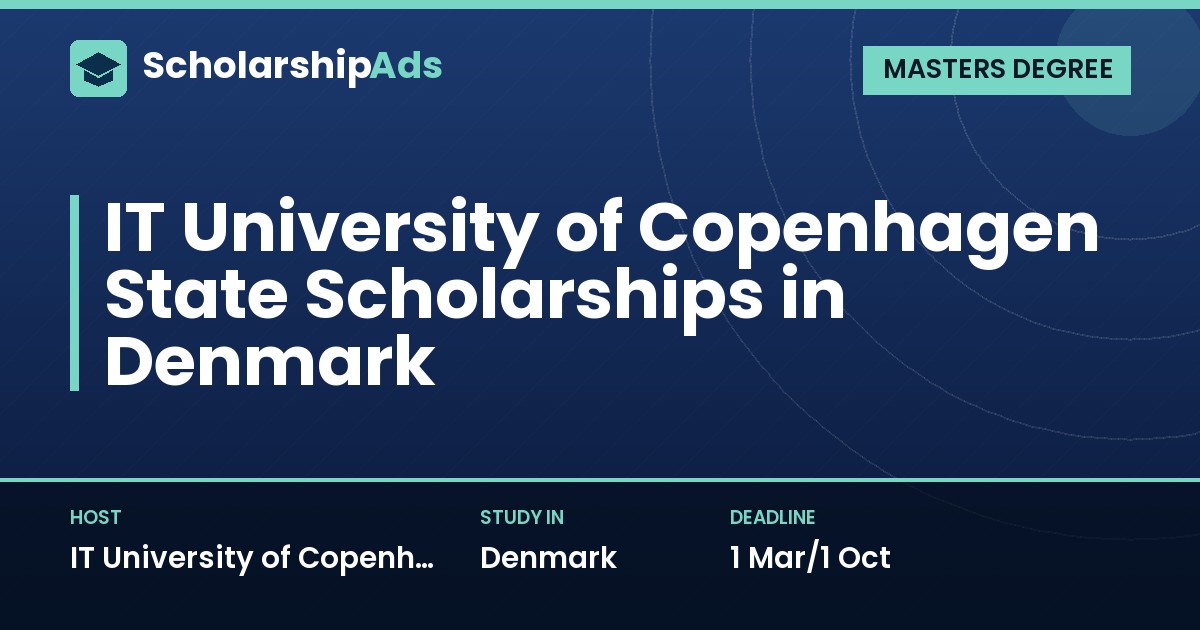 IT University of Copenhagen State Scholarships for MSc Study in Denmark