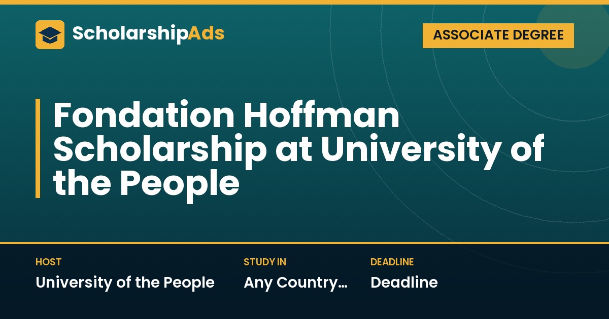 Fondation Hoffman Scholarship at University of the People