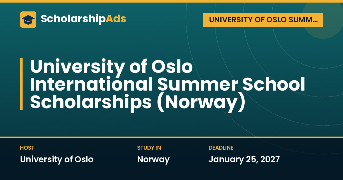 University of Oslo International Summer School Scholarships (Norway)