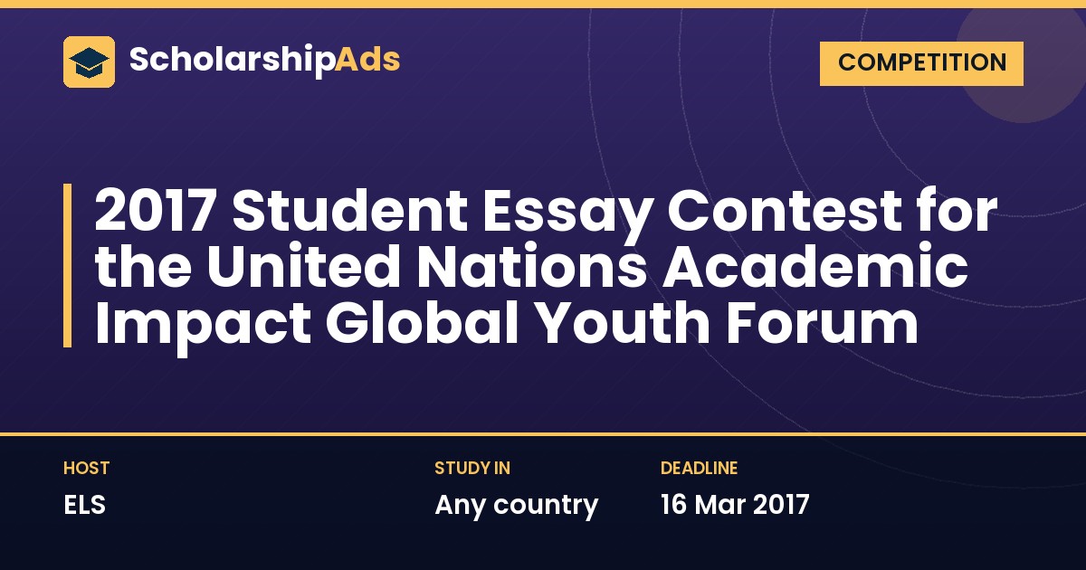 Many Languages, One World Student Essay Contest 2017: ELS and UNAI Global Youth Forum