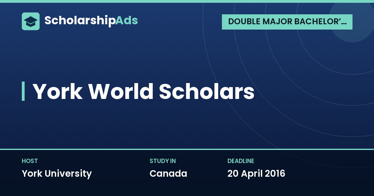 York World Scholars at York University, Canada