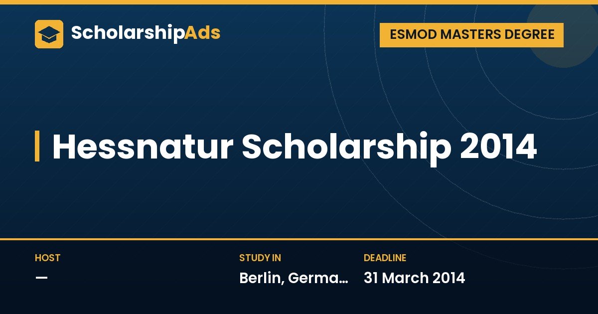 Hessnatur Scholarship 2014 at ESMOD Berlin for the Masters in Sustainability in Fashion