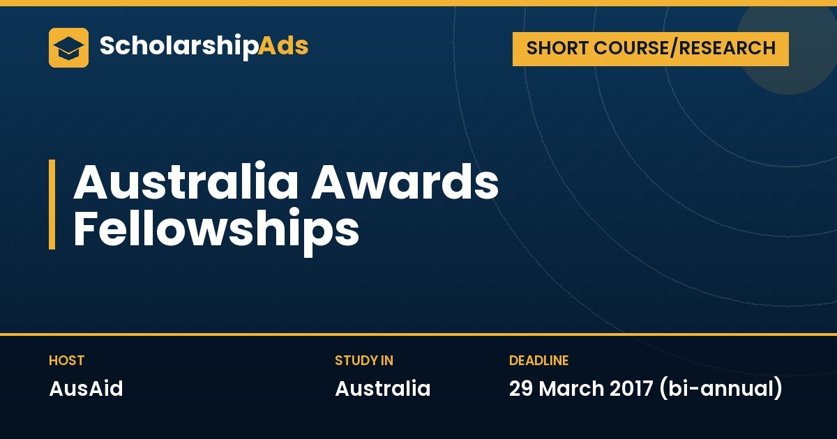 Australia Awards Fellowships (AusAid) for Short-Term Study in Australia