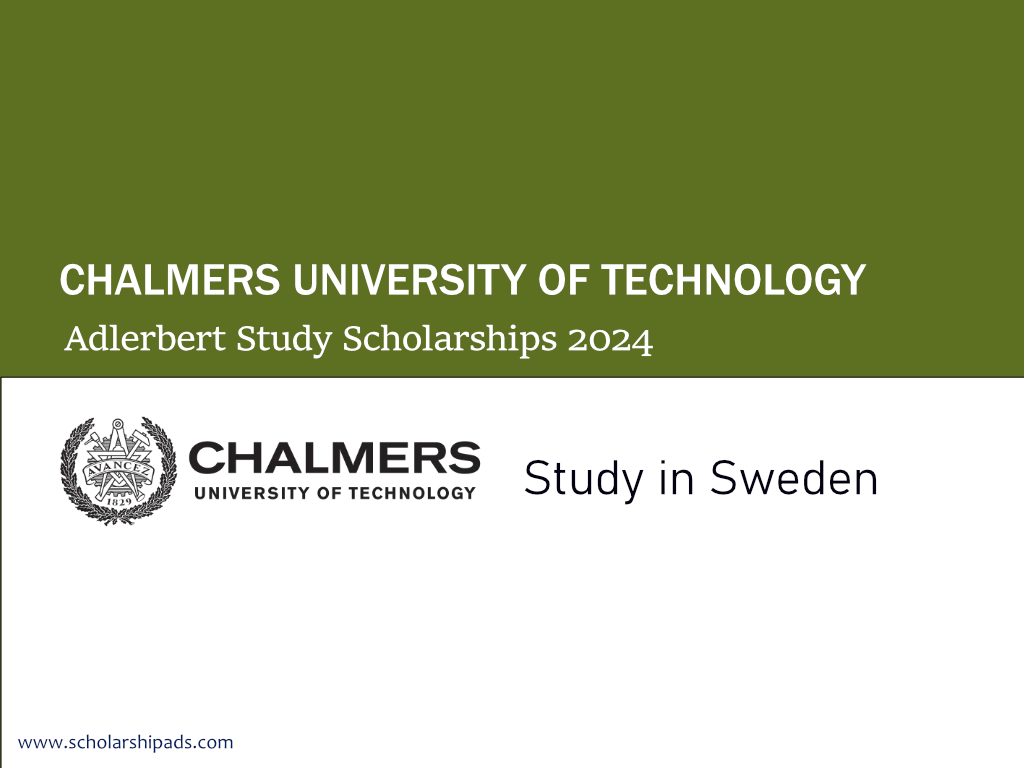 Adlerbert Study Scholarships 2024- Chalmers University of Technology