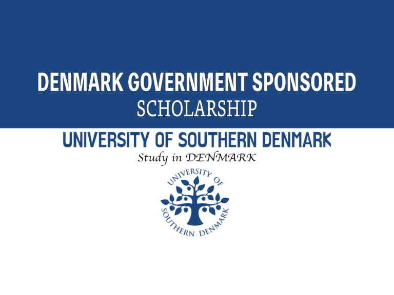 DENMARK GOVERNMENT SPONSORED SCHOLARSHIP