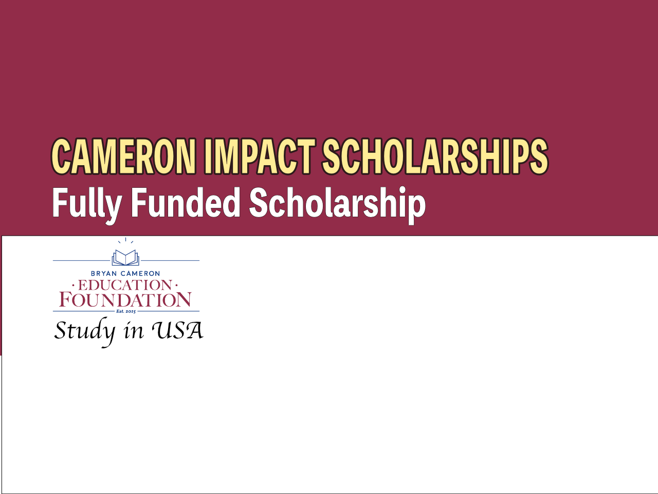 Cameroon Impact Scholarships USA