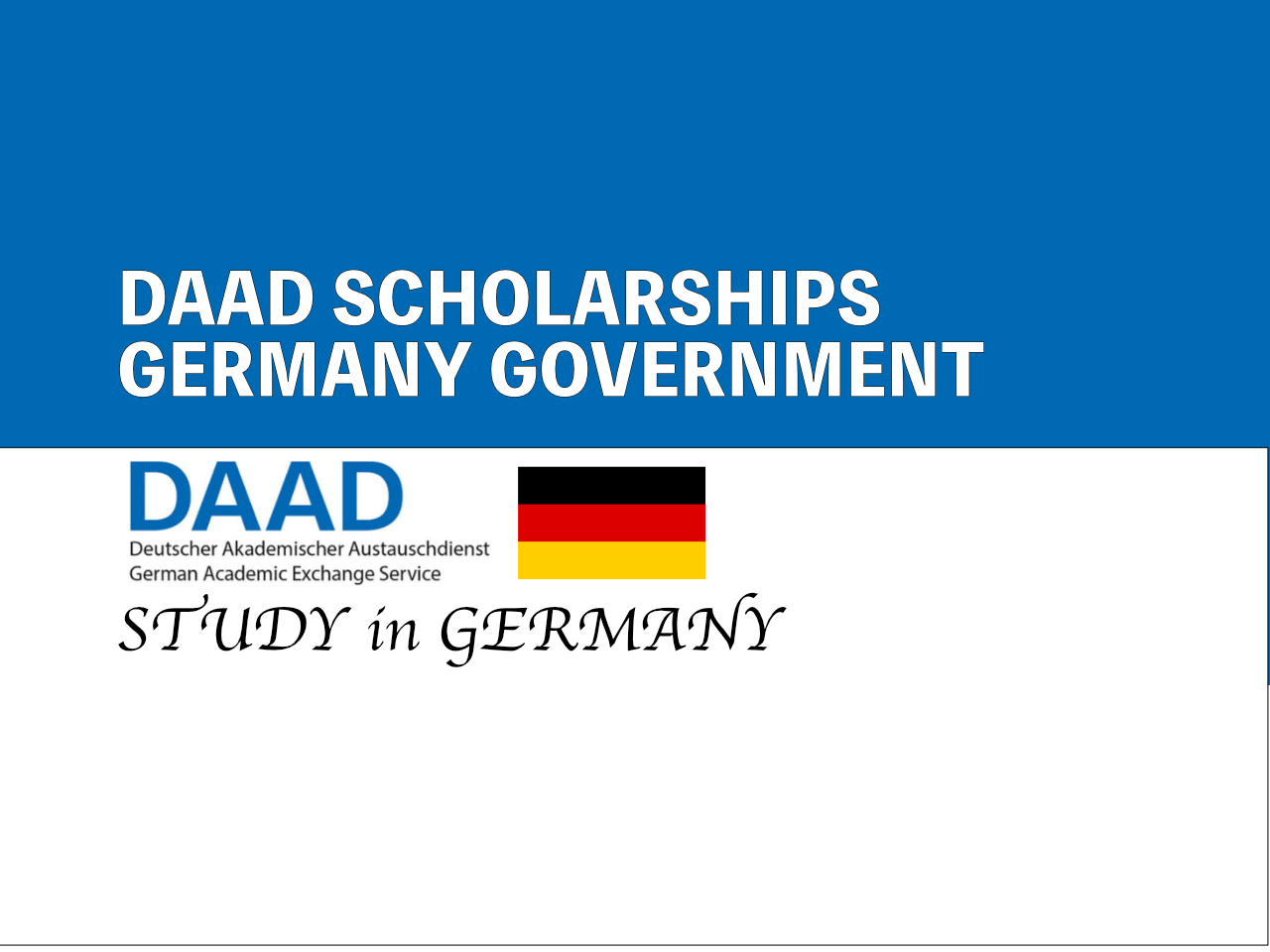 DAAD Germany Scholarships fully funded