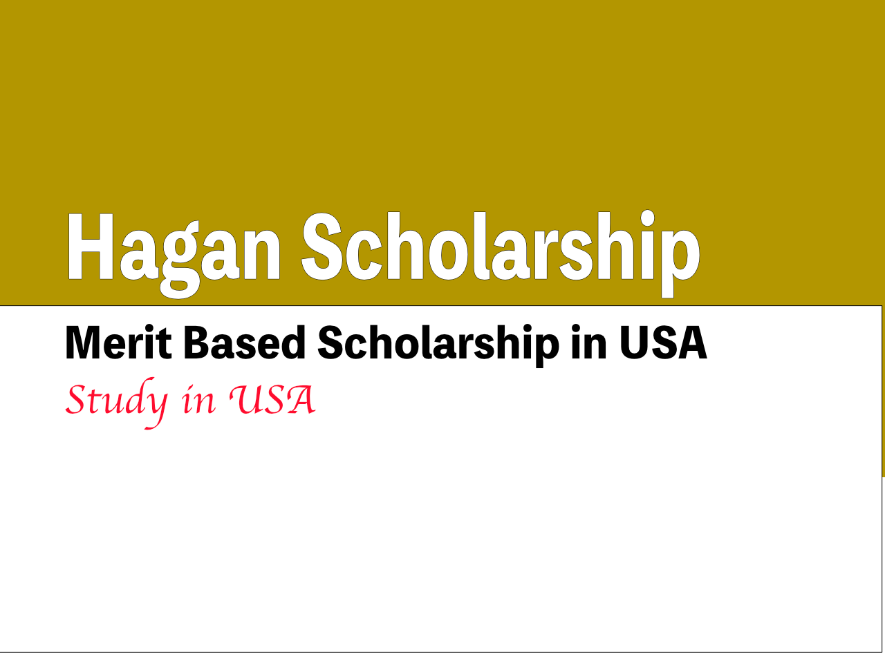 Hagan Scholarship