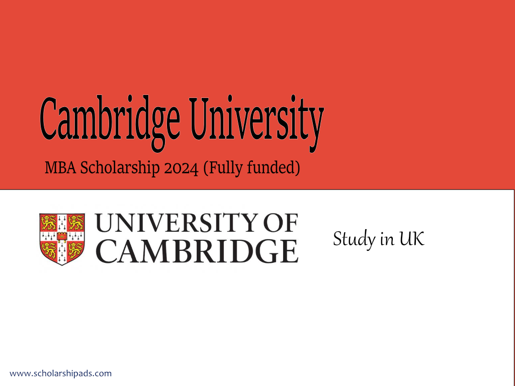 Cambridge University MBA Scholarship 2024