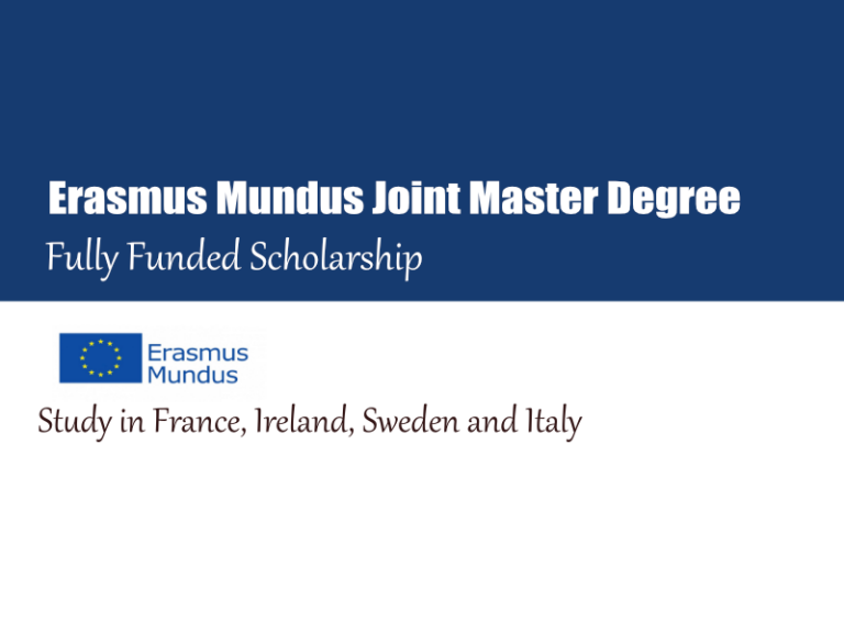 Erasmus Mundus Joint Master Degree