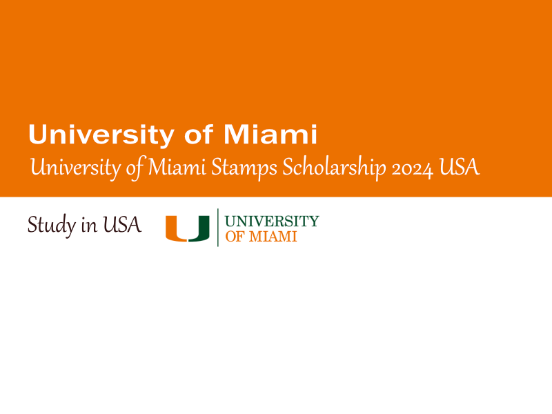 University of Miami Stamps Scholarship 2024 USA