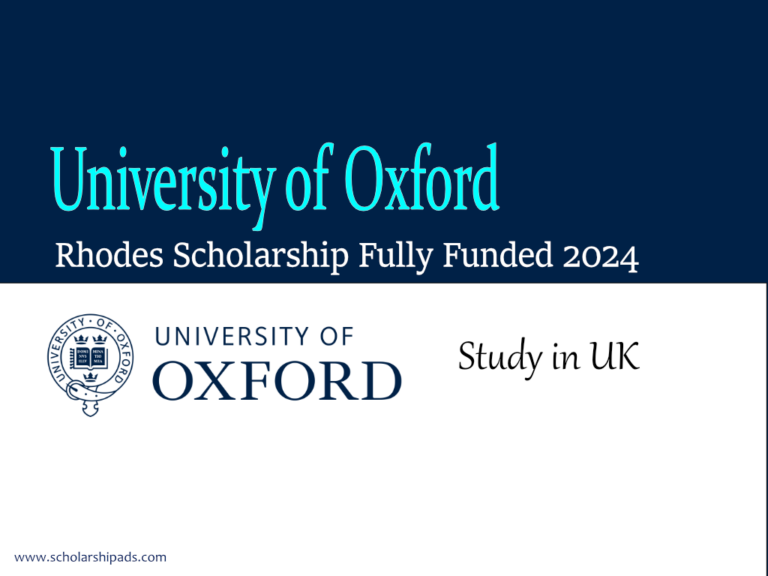 Rhodes Scholarship 2024 University of Oxford (Fully Funded)