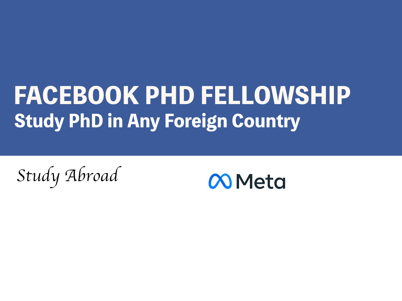 Facebook PhD Fellowship