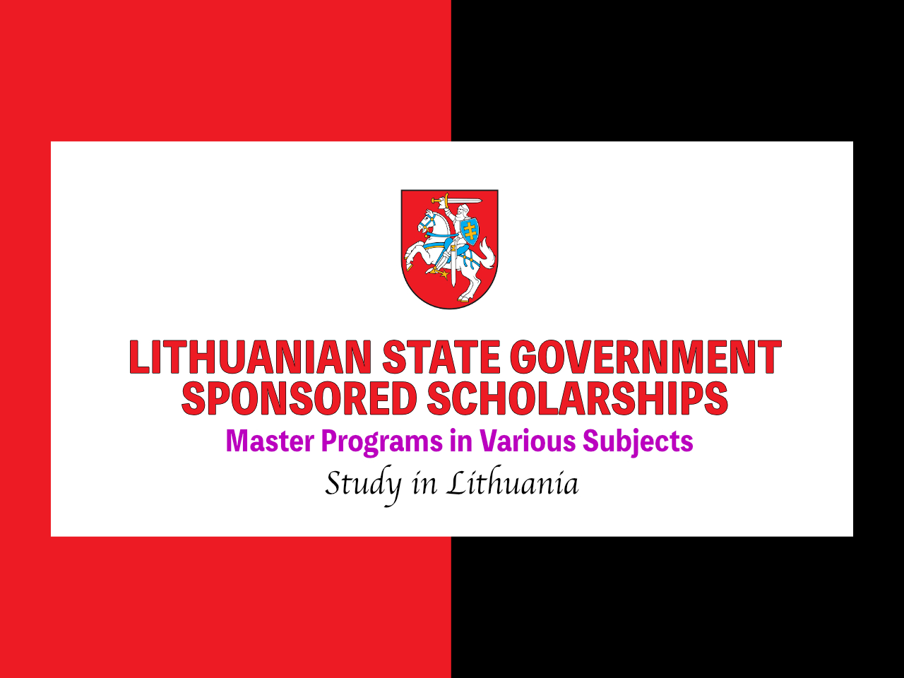 Lithuanian State SPonsored Scholarships 2024